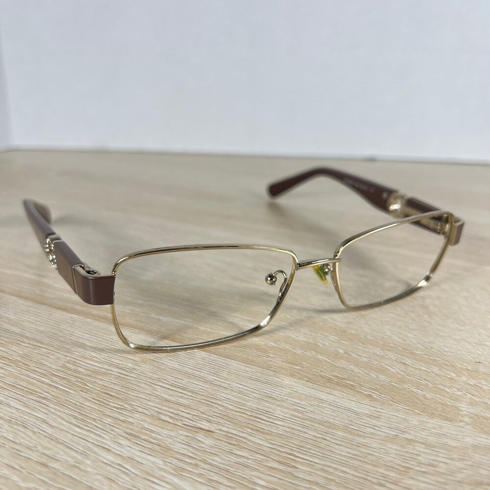 Salvatore Ferragamo SF2151R 745 Eyeglasses Gold Brown READ DESC 55-15-135 Italy